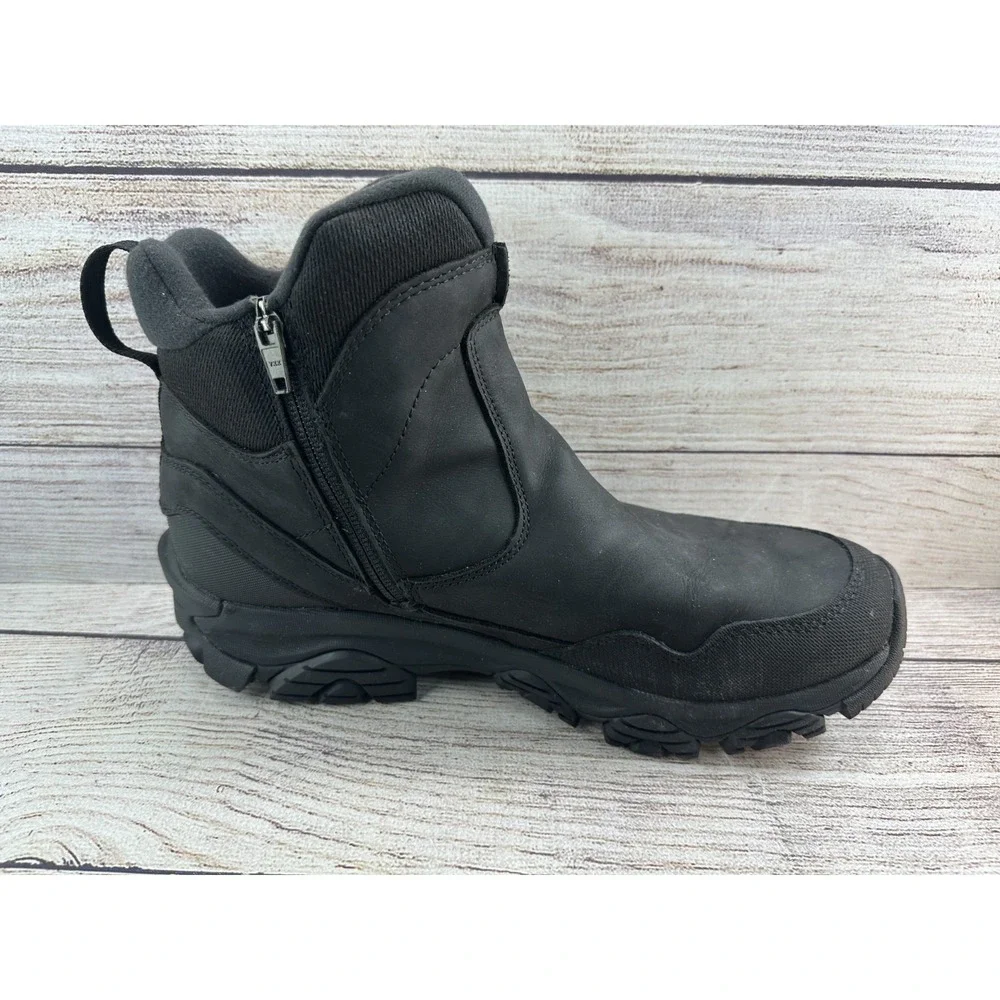 Merrell Men's Black Coldpack 3 Thermo Tall Zip Waterproof Winter Boots Size 10